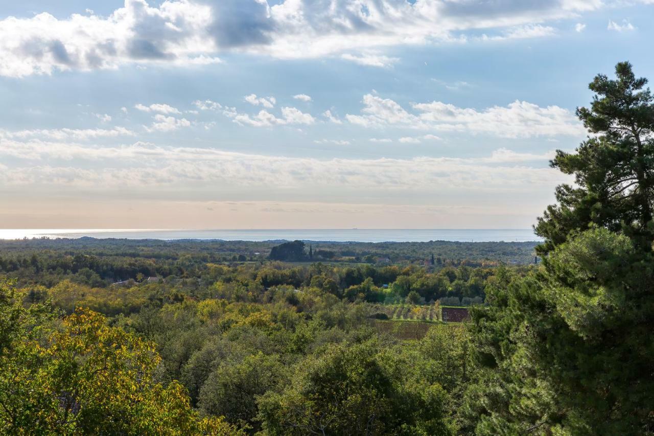 Villa Sterpazzi - Near Porec With Sea View, Private Jacuzzi, Sauna And Pool Višnjan Exterior foto